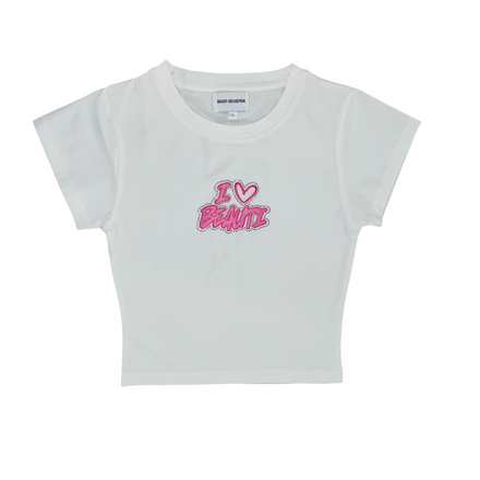 I ♥ BeauTi Baby Tee (White)