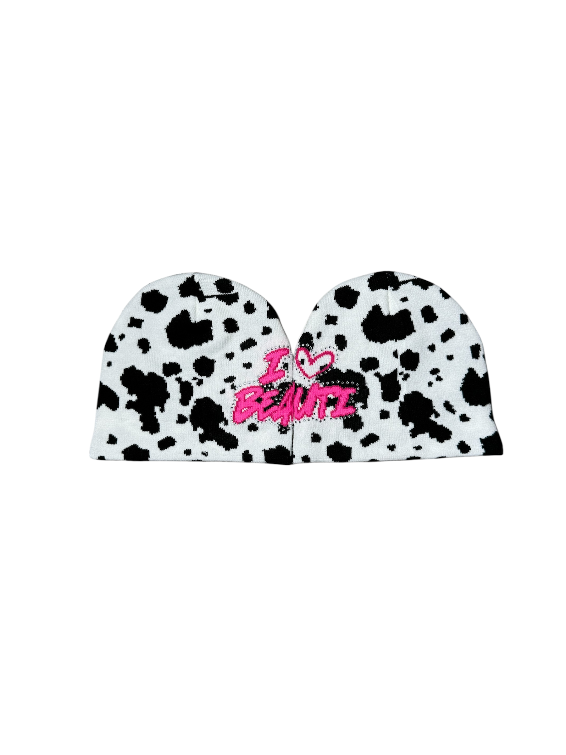 I ♥ BeauTi Beanie (Cow Print)
